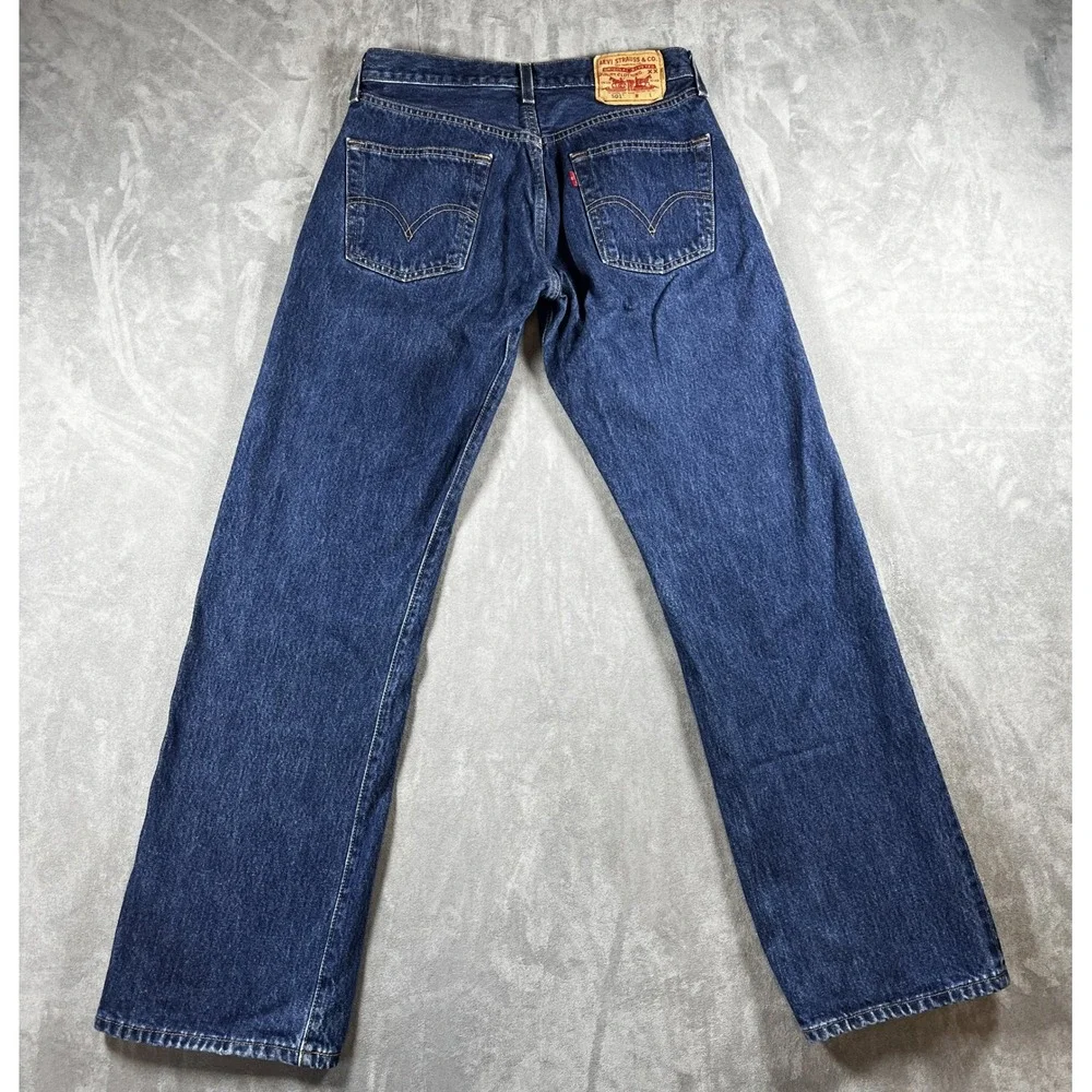 Levis 501 Original‎ Fit Mens Jeans 30x32 Blue Denim Button Fly Straight Leg